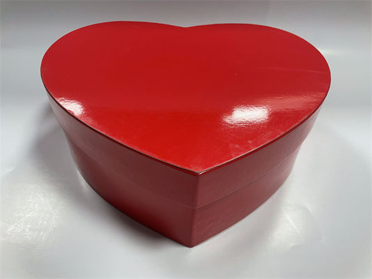 Parlak yüzeyli kağıt hatıra kutusu kalp şeklinde kağıt el sanatı kutusu