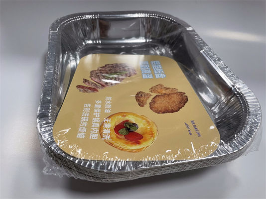 Sıcaklığa dayanıklı alüminyum yemek tepsileri 220F folyo servis tepsileri