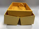 CMYK / Pantone Baskı Katlanabilir Kağıt Kutusu Sarı Dörtgen Karton Kutusu